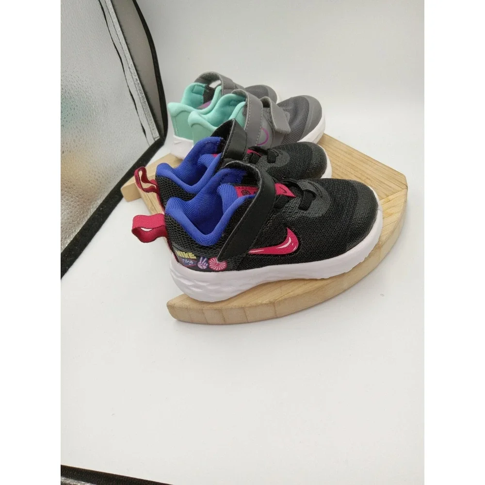 Nike Revolution 6 Baby Toddler Shoes DD1105 Graphic SZ 5C 1 Pair Gray/Green Nike
